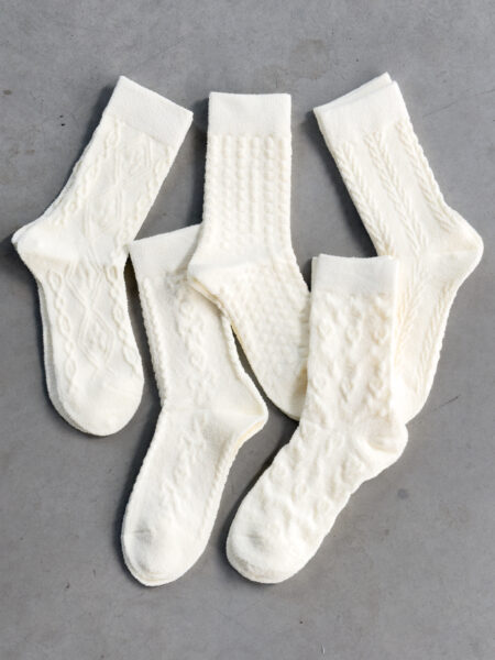 Set di calze pelose bianche