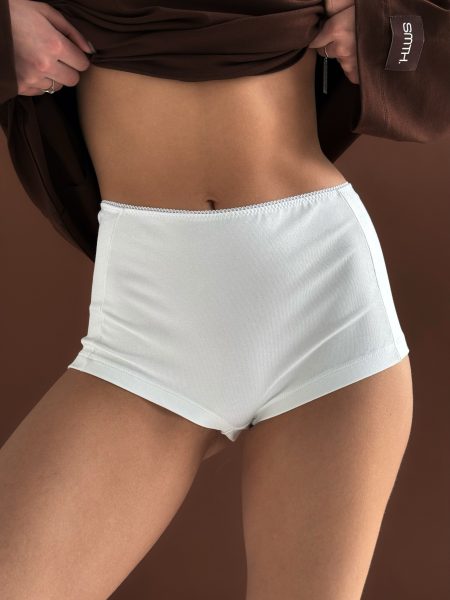 Boxer a vita alta color crema