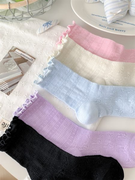 Calzini semitrasparenti da donna con motivo