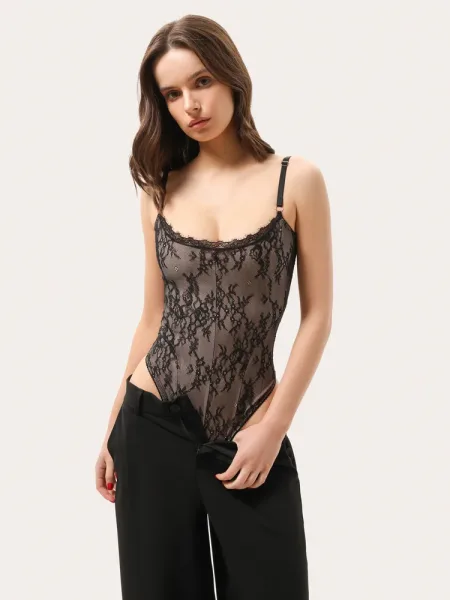 Body in pizzo nero