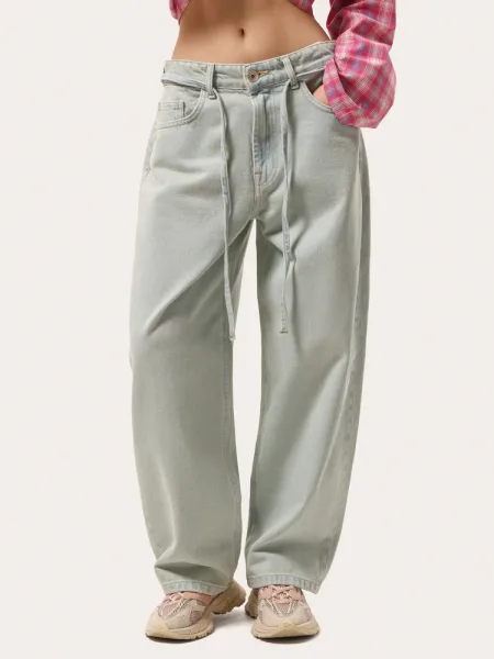 Jeans baggy azzurri da donna