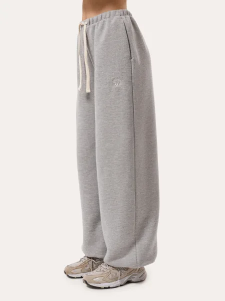 Pantaloni sportivi con coulisse – grigio mélange